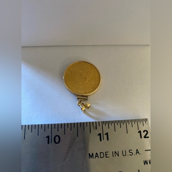 $10 22k American Gold Coin Bullion & 14k Gold Setting ✨SOLD✨ - Picture 3 of 6